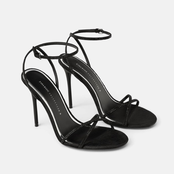 zara black high heels